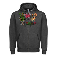 Charcoal Heather peace love summer Zipper Hoodie - SublimationCraftShop