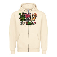Sandshell peace love summer Zipper Hoodie - SublimationCraftShop