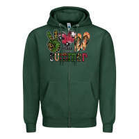 Sports Green peace love summer Zipper Hoodie - SublimationCraftShop