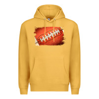 Mustard Football Brushstroke Premium Hoodie - RanaPortraitStore