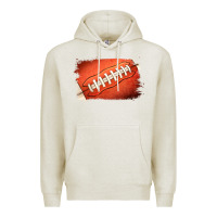 Oatmeal Heather Football Brushstroke Premium Hoodie - RanaPortraitStore