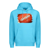 Ocean Blue Football Brushstroke Premium Hoodie - RanaPortraitStore