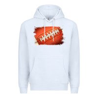 White Football Brushstroke Premium Hoodie - RanaPortraitStore