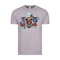 Vintage Zinc Christmas snow cow joy Vintage Tee - BarkalooDesign