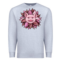 Heather Grey sunflower leopard Premium Sweatshirt - JahusDesignShop