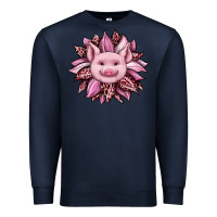 Navy sunflower leopard Premium Sweatshirt - JahusDesignShop