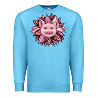 Ocean Blue sunflower leopard Premium Sweatshirt - JahusDesignShop