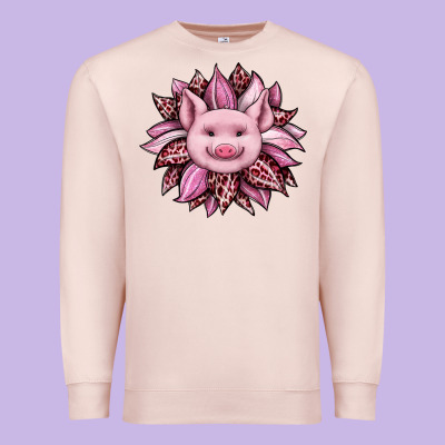 Sunflower Leopard Premium Sweatshirt Designed By Jahusdesignshop