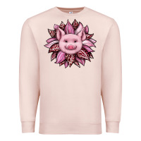 Pale Pink sunflower leopard Premium Sweatshirt - JahusDesignShop