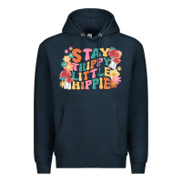 Navy stay trippy little hippie Premium Hoodie - MaliasSmallBusiness