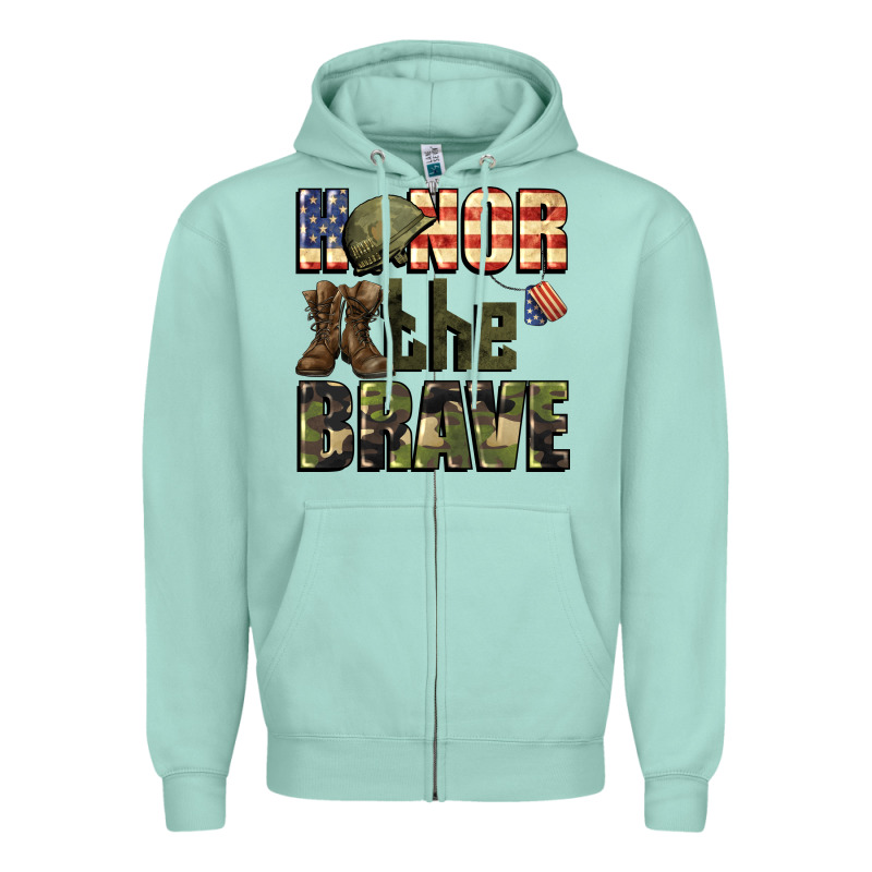 Honor The Brave 4th Of July Zipper Hoodie by CowGirlArtShop | Teevron
