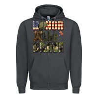 Smoke Honor the brave 4th of july Zipper Hoodie - CowGirlArtShop