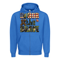 True Royal Honor the brave 4th of july Zipper Hoodie - CowGirlArtShop
