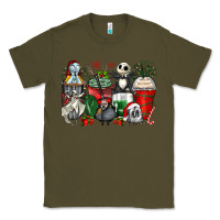 Army Green Christmas cartoon characters coffee cups Classic Tee - Zillion Design Studio