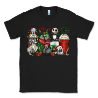 Black Christmas cartoon characters coffee cups Classic Tee - Zillion Design Studio