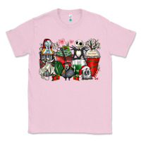 Bubblegum Pink Christmas cartoon characters coffee cups Classic Tee - Zillion Design Studio