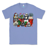 Colony Blue Christmas cartoon characters coffee cups Classic Tee - Zillion Design Studio