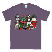 Lavender Christmas cartoon characters coffee cups Classic Tee - Zillion Design Studio