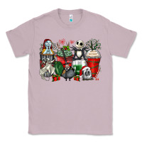 Lilac Christmas cartoon characters coffee cups Classic Tee - Zillion Design Studio