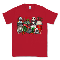 Red Christmas cartoon characters coffee cups Classic Tee - Zillion Design Studio