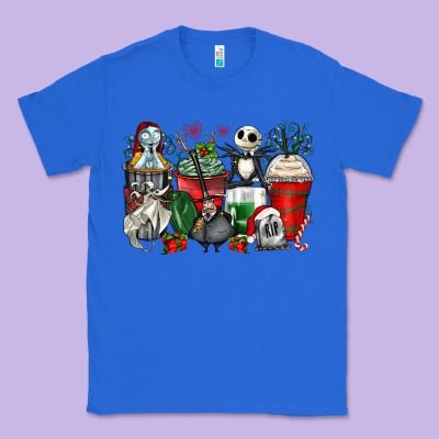Christmas Cartoon Characters Coffee Cups Classic Tee Designed By Zillion Design Studio