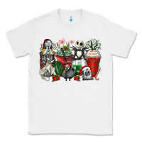 White Christmas cartoon characters coffee cups Classic Tee - Zillion Design Studio