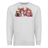 Dove Grey pink Christmas winter snowman coffee Premium Sweatshirt - Jasminsmagicworld