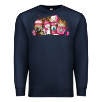 Navy pink Christmas winter snowman coffee Premium Sweatshirt - Jasminsmagicworld