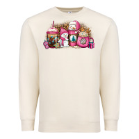 Sandshell pink Christmas winter snowman coffee Premium Sweatshirt - Jasminsmagicworld