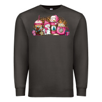 Smoke pink Christmas winter snowman coffee Premium Sweatshirt - Jasminsmagicworld