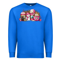 True Royal pink Christmas winter snowman coffee Premium Sweatshirt - Jasminsmagicworld