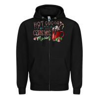 Black hot cocoa and christmas movies Zipper Hoodie - CowhideDigitalArt