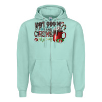 Seafoam hot cocoa and christmas movies Zipper Hoodie - CowhideDigitalArt