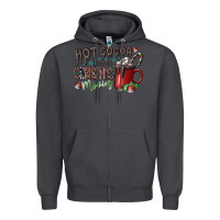 Smoke hot cocoa and christmas movies Zipper Hoodie - CowhideDigitalArt