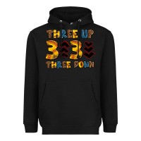 Black three up three down softball Heavyweight Hoodie - AdoDesignShop
