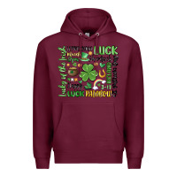 Burgundy st. patricks day Premium Hoodie - MaliasSmallBusiness