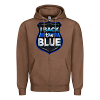 Chestnut I back the blue 4th of July Zipper Hoodie - CowGirlArtShop