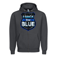 Smoke I back the blue 4th of July Zipper Hoodie - CowGirlArtShop