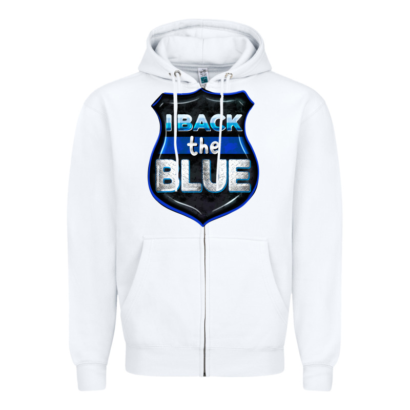 I Back The Blue 4th Of July Zipper Hoodie by CowGirlArtShop | Teevron