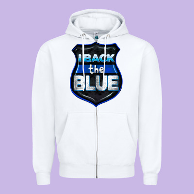 I Back The Blue 4th Of July Zipper Hoodie Designed By Cowgirlartshop