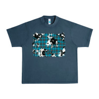 Midnight Navy winter plaid cowhide pattern background Urban Heavy Tee - RanaPortraitStore