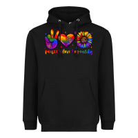 Black peace love equality Heavyweight Hoodie - JahusDesignShop