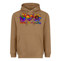 Toasted Coconut peace love equality Heavyweight Hoodie - JahusDesignShop