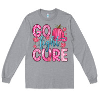 Heather Grey go fight cure Long Sleeve Tee - Zillion Design Studio