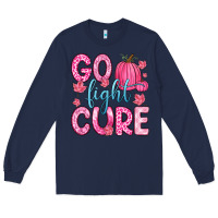 Navy go fight cure Long Sleeve Tee - Zillion Design Studio