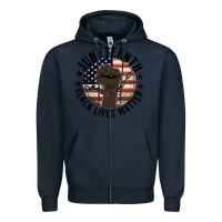 Navy black lives matter Zipper Hoodie - HRA Design Shop