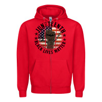 Red black lives matter Zipper Hoodie - HRA Design Shop