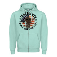 Seafoam black lives matter Zipper Hoodie - HRA Design Shop