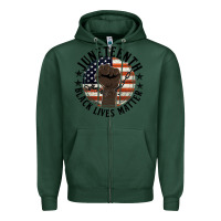 Sports Green black lives matter Zipper Hoodie - HRA Design Shop