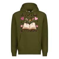 Army Green she's got a book for every situation Premium Hoodie - MaliasSmallBusiness